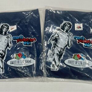 Two Vintage NOS 70s 80s Deadstock
FRUIT OF THE LOOM Men's
Pocket Tee Small Blue